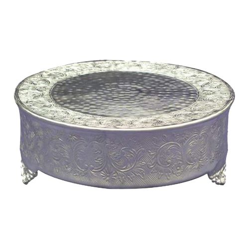  GiftBay Creations GiftBay Wedding Cake Stand 22 Round Silver, Strongly Built for Heavy Multi-layer Cake Weight