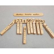 GiftIdeaBoutique kids learning,learn numbers,preschool learning,home learning,children garden,self-study,self-development,clothespins,personalized gift,gifts