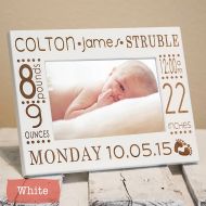 /GiftedOak Birth Announcement Frame - Personalized Baby Picture Frame - New Parents Picture Frame - Nursery Picture Frame - Gift for New Parents - Baby