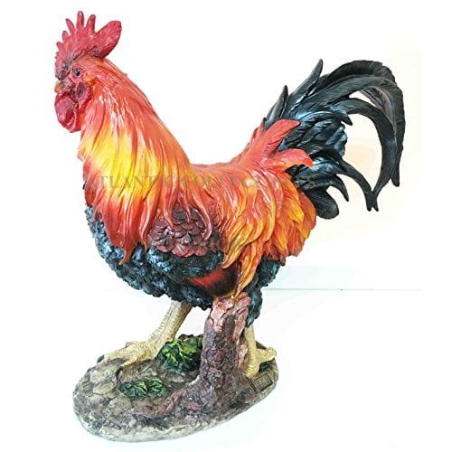  Gifts & Decor Rural Country Farmland Morning Crow Alpha Rooster Figurine Large Statue Home Decor Sculpture Great Gift For Farm Owners Nature Lovers And Chicken Fans