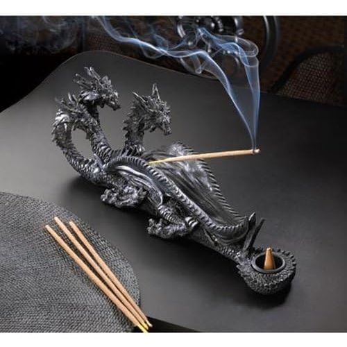  인센스스틱 Zingz & Thingz Gothic Triple Dragon Incense Burner Figurine