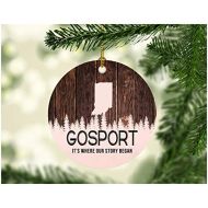 Gifts ideas Christmas Tree Ornament 2021 With City Name Gosport Indiana Gosport IN Its Where Our Story Began - Merry Christmas Ornament Family Rustic Holiday Xmas Decoration 3