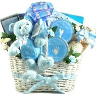 Gifts to Impress Deluxe Baby Boy Keepsakes Gift Basket with a Little Something for Mommy