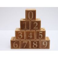 /GiftsByNancyK Laser Engraved Wooden Number Block Set