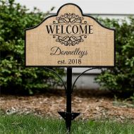 GiftsForYouNow Personalized Welcome Magnetic Yard Sign Set, Garden Stake, Yard Sign, Garden Sign, Home Sweet Home, Fancy, Yard Stake -gfy631986910