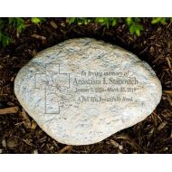 GiftsForYouNow Floral Cross Personalized Memorial Garden Stone, garden decor, garden decoration, memorial garden, sympathy gift, remembrance -gfyL1176314P