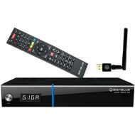 GigaBlue Trio UHD 4K Box SAT Receiver Black Linux DVB S2x DVB C2 DVB T2 Tuner Including NA Digital 300Mbit WLAN Stick Slot, 2160p, PVR, HDMI, SD Card