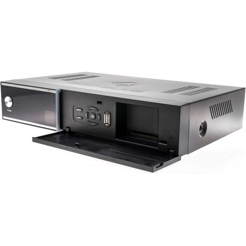 GigaBlue UHD Trio 4K Box Satellite Receiver DVB S2x DVB C2 DVB T2 Tuner with 200 GB Hard Drive Including Babotech WLAN Stick [2160p, PVR, HDMI, SD Card Slot] Black
