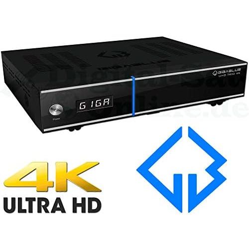  GigaBlue UHD Trio 4K 2160p 1x DVB S2X MS 1x DVB C/T2 Tuner E2 Linux Receiver Black Including Octagon WLAN USB Stick 150Mbit + 2dB Antenna