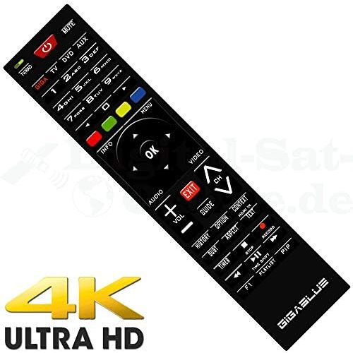  GigaBlue UHD Trio 4K 2160p 1x DVB S2X MS 1x DVB C/T2 Tuner E2 Linux Receiver Black Including Octagon WLAN USB Stick 150Mbit + 2dB Antenna