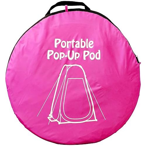  GigaTent Pop Up Pod Changing Room Privacy Tent - Instant Portable Outdoor Shower Tent, Camp Toilet, Rain Shelter for Camping & Beach - Lightweight & Sturdy, Easy Set Up, Foldable (Pink)