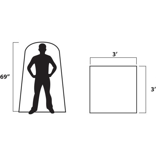  [아마존베스트]GigaTent Privacy Portable pop up pod for Camping, Biking, Toilet, Shower, Beach and Changing Room Black