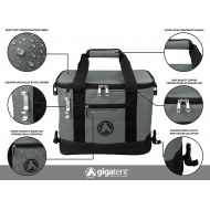 GigaTent Insulated Collapsible Cooler ? Soft Lunch Box with Bottle Opener for Camping, Beach and Travel ? Lightweight and Tear Resistant Fabric (Large - 18 W, 12 H, 12 D, Black)