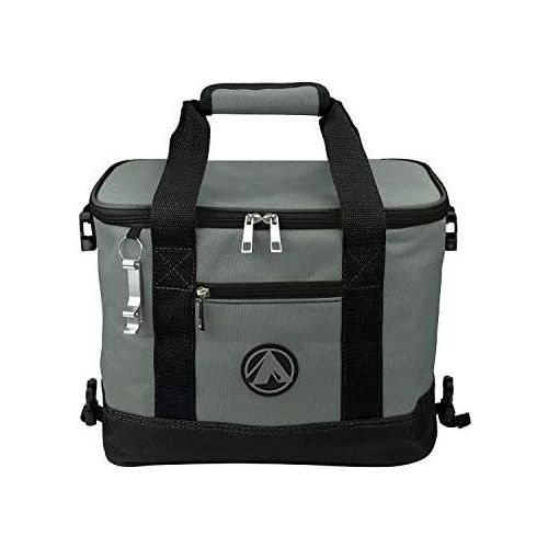  GigaTent Insulated Collapsible Cooler ? Soft Lunch Box with Bottle Opener for Camping, Beach and Travel ? Lightweight and Tear Resistant Fabric (Large - 18 W, 12 H, 12 D, Black)