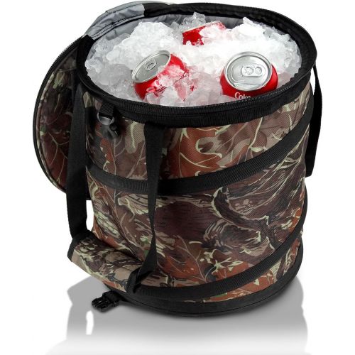  GigaTent 24 Can Pop Up Cooler - Lightweight Insulated Picnic Collapsible Bag - Pops Open Waterproof Portable Folding Outdoor Organizer For Camping Travel Picnics Hiking and More
