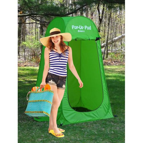  GigaTent Pop Up Pod Changing Room Privacy Tent ? Instant Portable Outdoor Shower Tent, Camp Toilet, Rain Shelter for Camping & Beach ? Lightweight & Sturdy, Easy Set Up, Foldable -