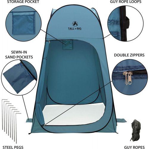  GigaTent Tall ‘N’ Big Pop Up Pod Changing Room Privacy Tent ? Instant Portable Outdoor Shower Tent, Camp Toilet, Rain Shelter for Camping & Beach ? Lightweight & Sturdy, Easy Set U