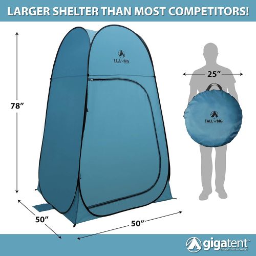  GigaTent Tall ‘N’ Big Pop Up Pod Changing Room Privacy Tent ? Instant Portable Outdoor Shower Tent, Camp Toilet, Rain Shelter for Camping & Beach ? Lightweight & Sturdy, Easy Set U