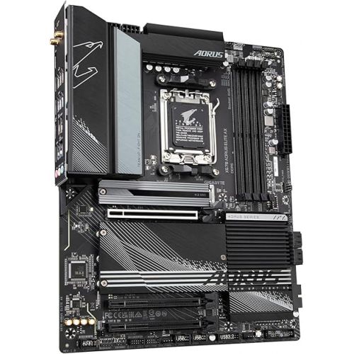 기가바이트 GIGABYTE X670 AORUS Elite AX (AM5/ LGA 1718/ AMD/ X670/ ATX/ 5 Year Warranty/ DDR5/ Quad M.2/ PCIe 5.0/ USB 3.2 Gen2X2 Type-C/AMD WiFi 6E/ 2.5GbE LAN/Q-Flash Plus/M.2 EZ-Latch/Gaming Motherboard)