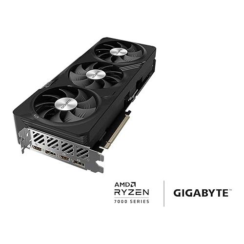 기가바이트 GIGABYTE Radeon RX 7700 XT Gaming OC 12G Graphics Card, 3X WINDFORCE Fans 12GB 192-bit GDDR6, GV-R77XTGAMING OC-12GD Video Card