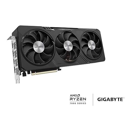 기가바이트 GIGABYTE Radeon RX 7700 XT Gaming OC 12G Graphics Card, 3X WINDFORCE Fans 12GB 192-bit GDDR6, GV-R77XTGAMING OC-12GD Video Card