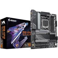 GIGABYTE B650 AORUS Elite AX V2 (AM5/ LGA 1718/ AMD/ B650/ ATX/ 5-Year Warranty/ DDR5/ Triple M.2/ PCIe 5.0/ USB 3.2 Gen2X2 Type-C/WiFi 6E/ 2.5GbE LAN/Q-Flash Plus/EZ-Latch/Motherboard)