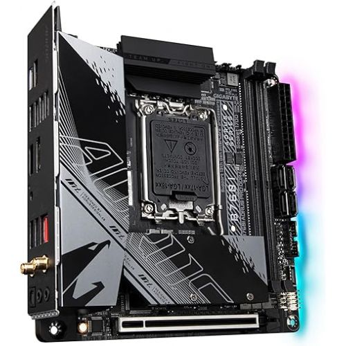 기가바이트 GIGABYTE B760I AORUS PRO DDR4 (LGA 1700/ Intel/ B760/ Mini-ITX/ DDR4/ Dual M.2/ PCIe 4.0/ USB 3.2 Gen2X2 Type-C/WiFi 6/ Intel 2.5GbE LAN/Q-Flash Plus/Motherboard)