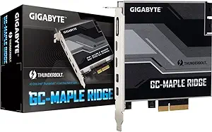 GIGABYTE GC-MAPLE RIDGE (Intel/Thunderbolt 4/ JHL 8540 Controller/ 2x USB Type-C/ 1x DisplayPort 1.4/ 2x Mini DisplayPort/ Max Bandwidth 40GB/s/ PCle Card)