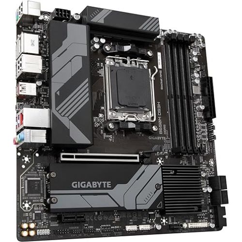 기가바이트 GIGABYTE B650M DS3H (AM5/ LGA 1718/ AMD/ B650/ Micro ATX/ 5-Year Warranty/ DDR5/ PCIe 4.0 M.2/ PCIe 4.0/ USB 3.2 Gen2X2 Type-C/ 2.5GbE LAN/Motherboard)