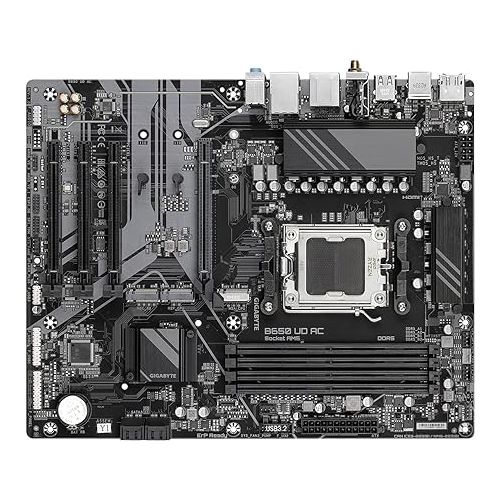 기가바이트 GIGABYTE B650 UD AC (rev. 1.0) AM5 LGA 1718 AMD B650 ATX Motherboard with 5-Year Warranty, DDR5, PCIe 4.0 M.2, PCIe 4.0, USB 3.2 Gen2x2 Type-C, GbE LAN