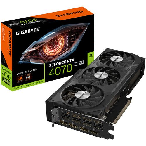 기가바이트 Gigabyte GeForce RTX 4070 SUPER WINDFORCE OC 12G Graphics Card