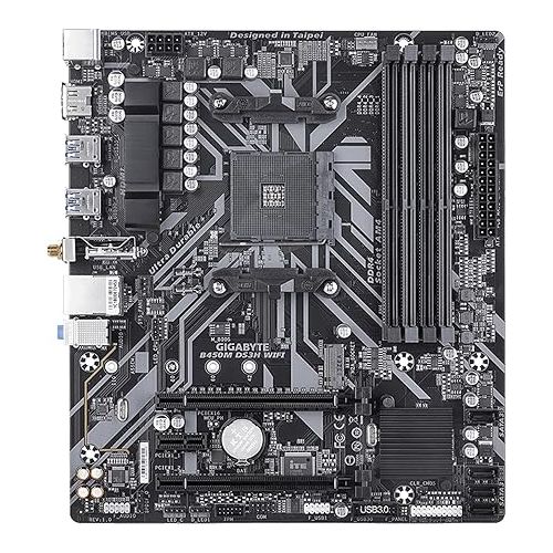 기가바이트 Gigabyte B450M DS3H WiFi (AM4//AMD/B450/mATX/SATA 6GB/s/USB 3.1/HDMI/Wifi/DDR4/Motherboard)