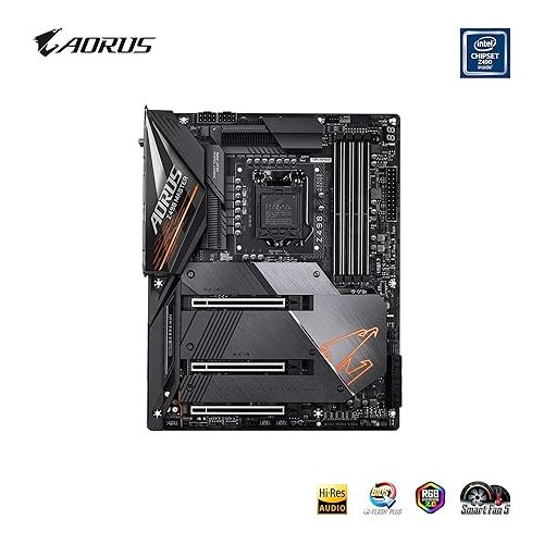 기가바이트 GIGABYTE Z490 AORUS Master (Intel LGA1200/Z490/ATX/Intel 2.5G LAN/3xM.2 Thermal Guard/SATA 6Gb/s/USB 3.2 Gen 2/Intel Wi-Fi 6/ESS Sabre DAC/Fins Array II/Gaming Motherboard) (Renewed)