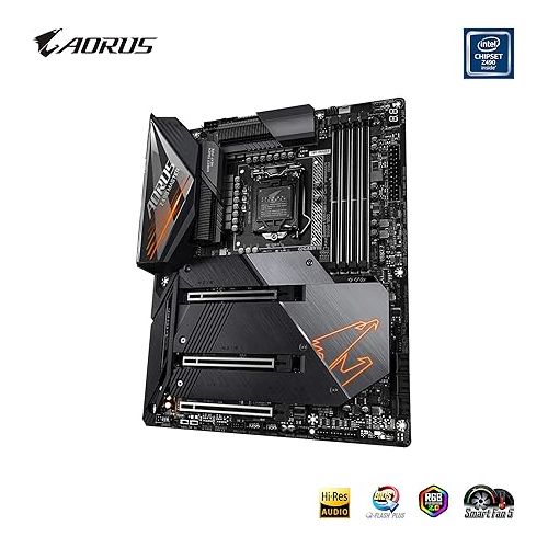 기가바이트 GIGABYTE Z490 AORUS Master (Intel LGA1200/Z490/ATX/Intel 2.5G LAN/3xM.2 Thermal Guard/SATA 6Gb/s/USB 3.2 Gen 2/Intel Wi-Fi 6/ESS Sabre DAC/Fins Array II/Gaming Motherboard) (Renewed)