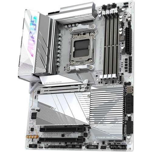 기가바이트 GIGABYTE X670E AORUS PRO X (AM5/ LGA 1718/ AMD/ X670E/ EATX/ 5-Year Warranty/ DDR5/ Quad M.2/ PCIe 5.0/ USB 3.2 Gen2X2 Type-C/WiFi 7/ Intel 2.5GbE LAN/Q-Flash Plus/EZ-Latch Plus/Motherboard)