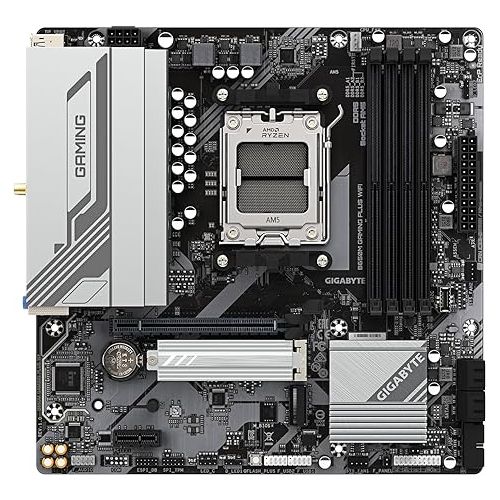 기가바이트 GIGABYTE B650M Gaming Plus WiFi AM5 LGA 1718 AMD B650 M-ATX, DDR5, PCIe 4.0 M.2, PCIe 4.0, USB 3.2 Gen 1 Type-C, Wi-Fi 6E, 2.5GbE LAN