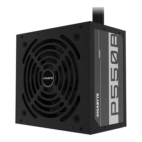 기가바이트 Gigabyte GP-P550B 550W 80 Plus Bronze Power Supply, Active PFC(>0.9 Typical), 120mm Silent Hydraulic Bearing (HYB) Fan, Intel ATX 12V v2.31 Form Factor, Single +12V Rail, Flat Cables