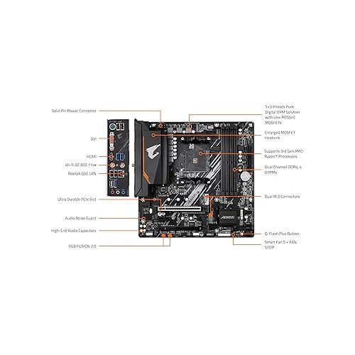 기가바이트 GIGABYTE B550M AORUS Elite AX (AM4/ AMD/ B550/ Micro ATX/Single M.2/ SATA 6Gb/s/USB 3.2 Gen 1/ Realtek GbE LAN/PCIe 4.0/ Motherboard)