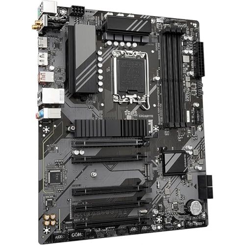 기가바이트 GIGABYTE B760 DS3H AX (rev. 1.x) LGA 1700 Intel B760 ATX Motherboard with DDR5, 2* M.2, PCIe 4.0, USB 3.2 Gen 2 Type-C, WiFi 6E Realtek GbE LAN, Q-Flash Plus, PCIe EZ-Latch