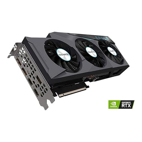 기가바이트 Gigabyte GeForce RTX 3080 EAGLE OC 10G Graphics Card, 3x Windforce Fans, 10GB 320-bit GDDR6X, GV-N3080EAGLE OC-10GD Video Card (Renewed)