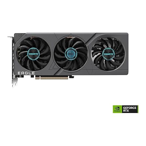 기가바이트 GIGABYTE GeForce RTX 4060 Eagle OC 8G Graphics Card, 3X WINDFORCE Fans, 8GB 128-bit GDDR6, GV-N4060EAGLE OC-8GD Video Card