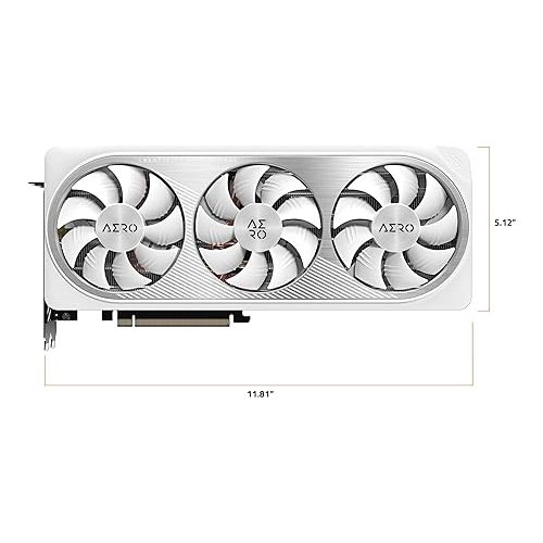 기가바이트 GIGABYTE GeForce RTX 4070 Super AERO OC 12G Graphics Card, 3X WINDFORCE Fans, 12GB 192-bit GDDR6X, GV-N407SAERO OC-12GD Video Card