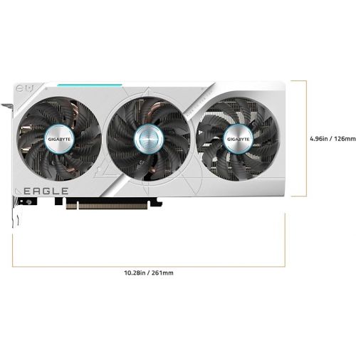 기가바이트 GIGABYTE GeForce RTX 4070 Super Eagle OC ICE 12G Graphics Card, 3X WINDFORCE Fans, 12GB 192-bit GDDR6X, GV-N407SEAGLEOC ICE-12GD Video Card