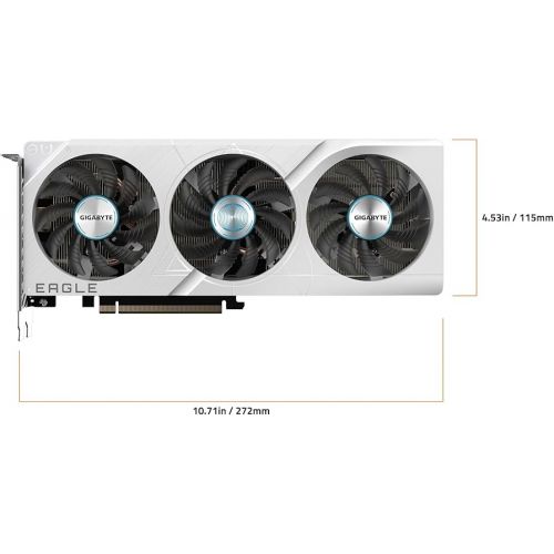 기가바이트 GIGABYTE GeForce RTX 4060 Ti Eagle OC ICE 8G Graphics Card, 3X WINDFORCE Fans, 8GB 128-bit GDDR6, GV-N406TEAGLEOC ICE-8GD Video Card