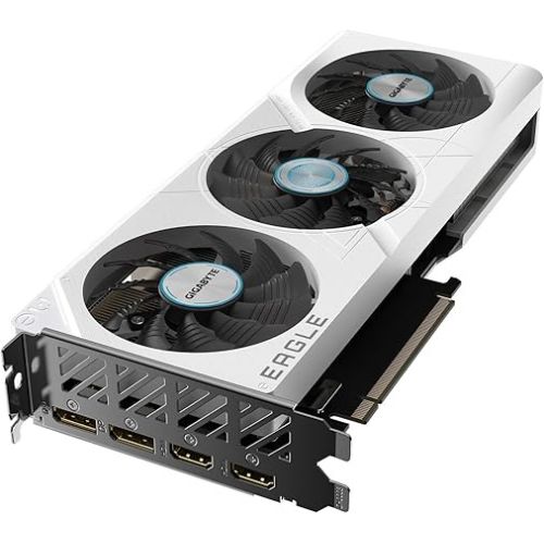 기가바이트 GIGABYTE GeForce RTX 4060 Ti Eagle OC ICE 8G Graphics Card, 3X WINDFORCE Fans, 8GB 128-bit GDDR6, GV-N406TEAGLEOC ICE-8GD Video Card