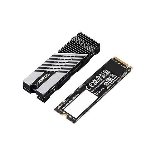 기가바이트 GIGABYTE AORUS Gen4 7300 SSD 1TB PCIe 4.0 NVMe M.2 Internal Solid State Hard Drive with Read Speed Up to 7300MB/s, Write Speed Up to 6000MB/s, AG4731TB