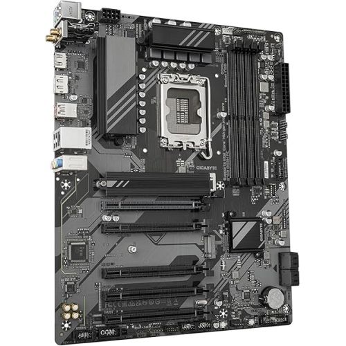 기가바이트 GIGABYTE B760 DS3H AC (rev. 1.0/1.1) LGA 1700 Intel B760 ATX Motherboard with DDR5, 2* M.2, PCIe 4.0, USB 3.2 Gen 2 Type-C, GbE LAN, Q-Flash Plus, PCIe EZ-Latch