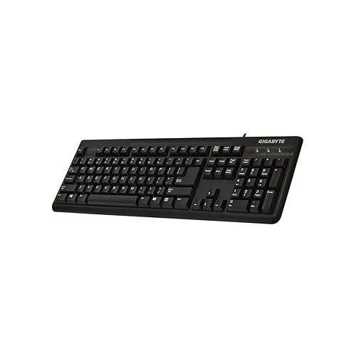 기가바이트 Gigabyte Keyboard and Mouse Combo Set Black GK-KM3100