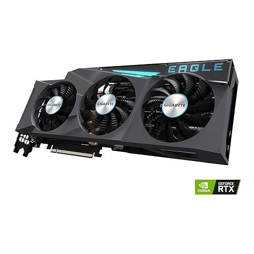 기가바이트 Gigabyte GeForce RTX 3080 EAGLE OC 10G Graphics Card, 3x Windforce Fans, 10GB 320-bit GDDR6X, GV-N3080EAGLE OC-10GD Video Card