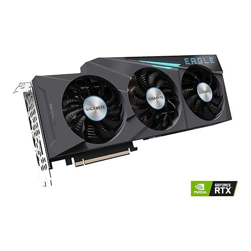 기가바이트 Gigabyte GeForce RTX 3080 EAGLE OC 10G Graphics Card, 3x Windforce Fans, 10GB 320-bit GDDR6X, GV-N3080EAGLE OC-10GD Video Card